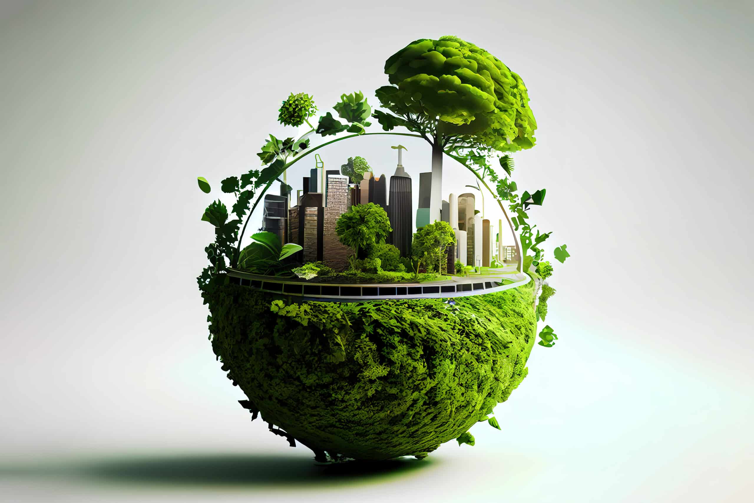 ESG, green energy, sustainable industry. Generative Ai